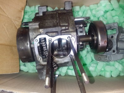 ein Bolzen in einem der 2 Gewindelöchern (links) war locker geworden!