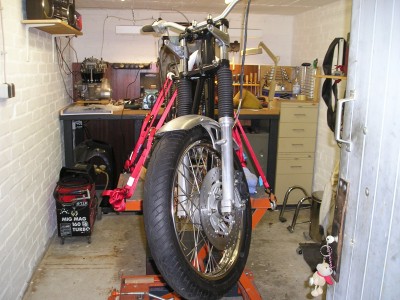 Werkstatt mit derzeitigem Projekt