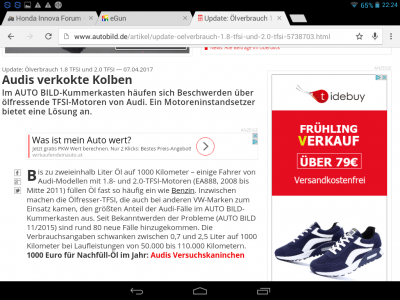 Nicht alle, aber 1. Rang in der AUDI Beschwerdeliste.