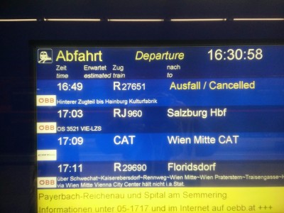 Dieser Zug fällt 'halt' aus, ist 'halt' so! In 80 min geht eh ein anderer.