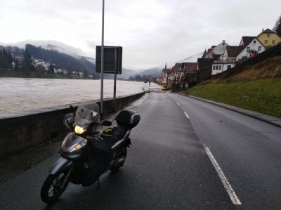 Uferstraße in Hirschhorn - nix ging mehr