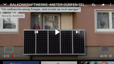 Aber viele haben einen Balkon...