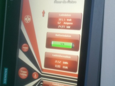 Von 16 auf 92% SoCmit Chademo geladen. Die reine Wonne gratis in 28 min.