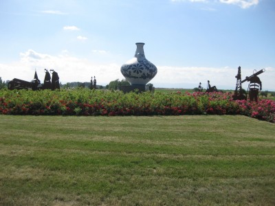 Kreisverkehr vor Haguenau mit verschiedenen Berufsgruppen
