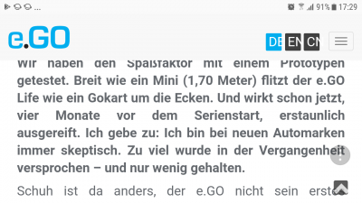 News from today: production will start within four months.