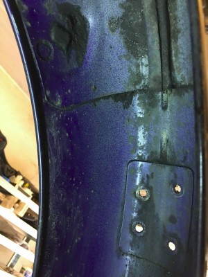 Rost innen im hinteren Schutzblech..