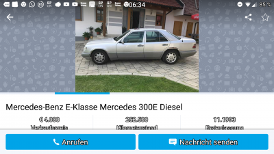 Auch der OM603 Turbodieselmotor verträgt ohne weiteres Pflanzenöl.