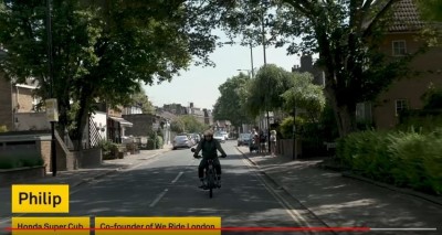 Beeline Navi an einer Super Cub.JPG