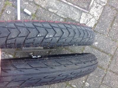 Nur nebenbei: originalbereifung und meine Sava Winterreifen mal im Vergleich