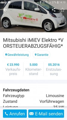 Kein Baujahr bzw. EZ angegeben. Dagegen ist ein SION billig