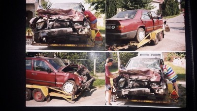 So verformte sich eine 1989er Mercedes W124/250D Limo in 1994 in Ungarn.