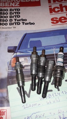 Das mittlerweile gängigste Ersatzteil: Glühkerzen - jeden Winter brennt eine durch. Nennspannung 11,5 V.