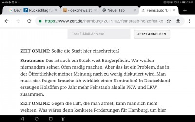 Inzwischen wird schon am Hausbrand gezündelt. Kohleofen hui, Holzofen pfui?