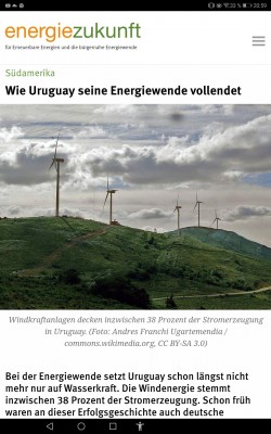 ... und die Uru's machen es uns mit der Windkraft nach. 38%, wie kann das funktionieren?