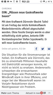 Von der Kohle zum Gas.