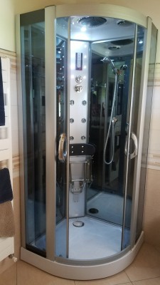 Unsere Dusche im B&amp;B Valtili