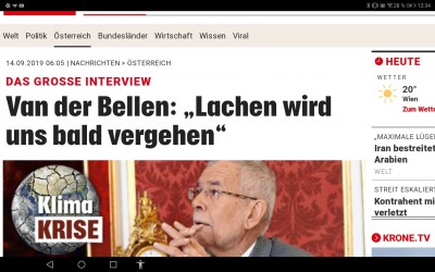 Ja, im Zusammenhang mit dem Klima wird kein Stein auf dem anderen bleiben. Blut, Schweiß und Tränen über unser verloren gehendes Geld