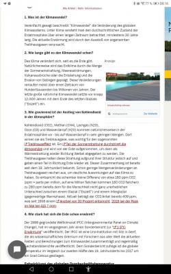 Der Klimawandel ist ein Faktum.