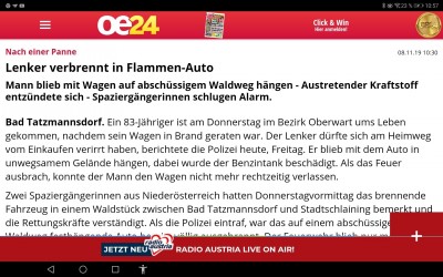 Ein Handy hätte geholfen.