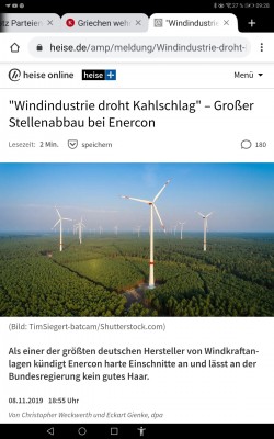 Ein Windpark ÜBER dem Wald braucht ganz wenig Platz - oder?