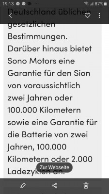 Wenn der SION kommt, gibt es 24 Monate Garantie auf ALLES?