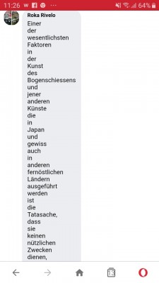 Screenshot_20200115-112627_Opera Mini.jpg (134.07 KiB) 22494 mal betrachtet ...auch nicht zur rein persönlichen Erbaung gedacht sind, sondern eine Schulung des Bewussteins bedeuten...