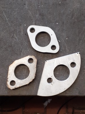 Auspufflansch aus 8mm V2A Ronde