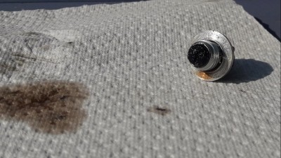 100 km Ein-Fahren machte so viel Stahlschrott.